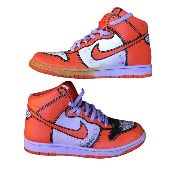 VINTAGE 2007 Nike Dunk High 1 Piece Premium Orange Size 10 - Picture 1 of 12